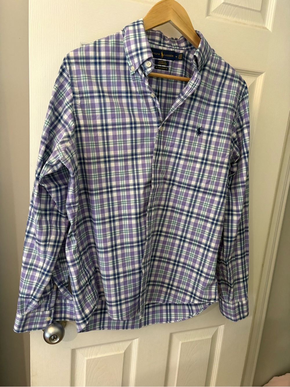 Polo Ralph Lauren button down plaid long sleeve medium classic performance